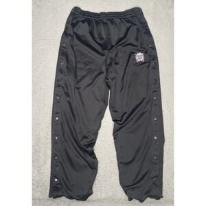 Rare VTG LOGO Athletic Sacramento Kings Tear Away Warm-Up Pants Black Mens Sz XL